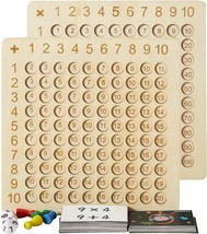 2 in 1 Wooden Montessori Multiplication Addition Board Game Montessori Toy Educa - £22.41 GBP