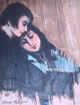 Signed Kevin Mc Alpin Couple In Love Portrait Painting - £303.68 GBP