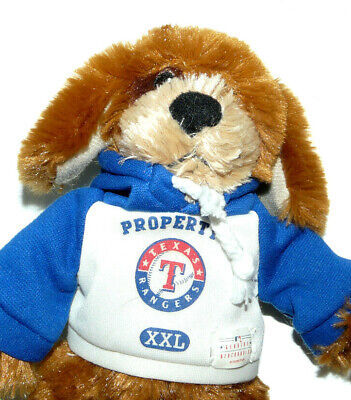 Texas Rangers Puppy Dog wearing Hoodie Plush Lovey Stuffed Animal 10 ...