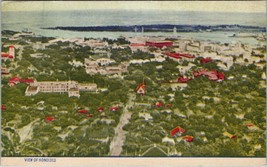 Honolulu Birds Eye View 1941 Soldier to Nagle Lemoyne PA Cute Msg Postcard T17 - £10.35 GBP