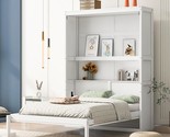 Modern Full Size Murphy Bed Foldable Wall Cabinet, Wooden Platform Bedfr... - $1,393.99