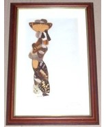 SIGNED MIFUMU 1983 ZAIRE CONGO MIXED MEDIA ORIGINAL ART - $529.28 CAD