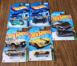 Lot of 5 Hot Wheels Carded 1/64th Scale Diecast Cars - £7.77 GBP