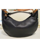 Gucci Black Pebbled Leather Bamboo Ring Hobo - NEW, AUTHENTIC, GORGEOUS!!! - £679.45 GBP