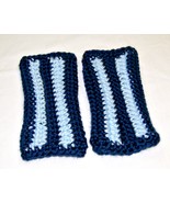 Navy Fingerless Gloves, Crochet, Handmade, Mittens - £9.39 GBP