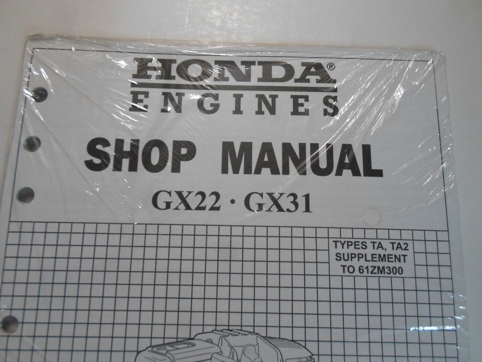 2001 Honda Engines GX22 GX31 Shop Service Supplement Manual New Types Ta TA2-... Item image 3