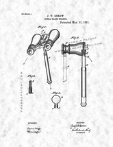 Opera Glass Holder Patent Print - Gunmetal - $7.95+