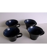 Gabbay Coffee Cups Mugs Stoneware Set of Four Blue  Black Preowned - $32.99