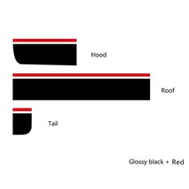 1 set Car Hood Roof Tail Sticker Racing  Stripes For- Whole Body Auto Vi... - £61.43 GBP