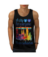 Gay Pride Love Barcelona Tee Spain City Men Tank Top - £10.17 GBP