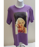 Women&#39;s Purple Tee TShirt Medium Old Hollywood Glamour Vintage Actress C... - £7.29 GBP