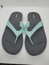 Okabashi Womens Flip Flop Slate/Sea foam Slip On Sandal Size LL 11-12 - £11.68 GBP