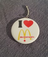 Vintage I Love McDonald&#39;s Keychain - Canadian Varaint - With Heart Logo - $15.00