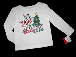 GIRLS 3T - Jumping Beans - I Light Up Dad&#39;s Life HOLIDAY SHIRT - £9.43 GBP
