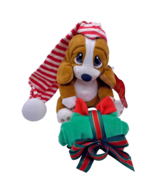 Sad Eye Sam Christmas Plush Stuffed Dog Rare Present Long Hat Applause V... - £43.79 GBP
