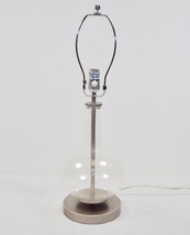 Table/Desk Lamp ~ Clear Glass Bubble Body On Brushed Nickel Base ~ #2840870 - £36.56 GBP