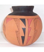 SIGNED R GALVAN MEXICO NATIVE INDIAN MATTE POTTERY ART - $180.93