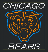 NFL Chicago Bears Neon Sign 20&quot; x 16&quot; - £398.87 GBP