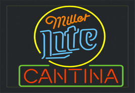 Miller Lite Cantina Neon Sign 20&quot; x 16&quot; - £392.39 GBP