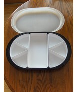 Tupperware Preludio Divided Sectioned Serving Tray Set Black &amp; White Ser... - £27.95 GBP