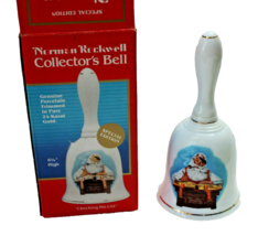 Nib Vtg Norman Rockwell Porcelain Collector’s Bell “Checking His List” Christmas - £6.39 GBP