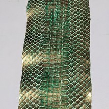 Antique Metallic Brush Genuine Snakeskin Snake Skin Leather Craft Supple... - $22.63+