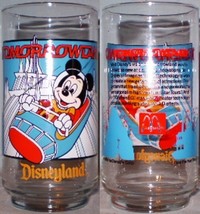 McDonald&#39;s Glass Disneyland Theme Lands Mickey at Tommorowland - £7.84 GBP