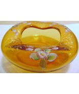 Hand Painted Elegant Amber Bowl - £7.99 GBP