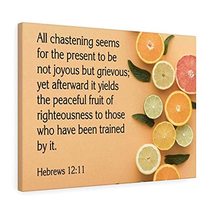 Express Your Love Gifts Bible Verse Canvas Fruit of Righteousness Hebrew... - $138.59