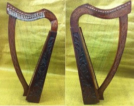 CP BRAND NEW 19 STRINGS HARP WITH LEVERS ROSEWOOD HAND CARVED FREE SHIP USA - £300.20 GBP