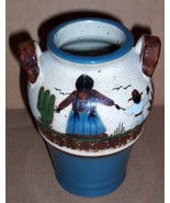 SIGNED TONALA MEXICO NATIVE LATINO POTTERY ART VASE JUG - $55.49