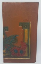 Vintage Filleted Leather Relief Chest Folding Pocket 19.7cm x 12.1cm-
sh... - £17.11 GBP