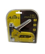 Austin Staple Gun Yellow (3 in 1) New (For U-Crown/Crown Staples &amp; Brad ... - $397.70 MXN