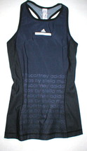 NWT Womens New Adidas XS Black Blue Stella McCartney Tank Top Yoga Gym Barre  - £125.08 GBP