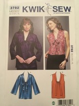 Kwik Sew Pattern 3782 Misses Pullover Top Blouse Stand Up Collar Career ... - $8.99