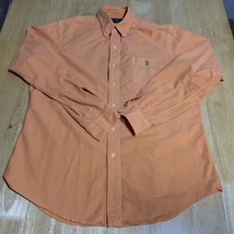 Ralph Lauren Shirt Mens Large Orange Pony Green Cotton Button Down Long ... - $420.57 MXN