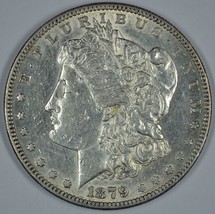 1879 S Morgan circulated silver dollar AU details - $57.00