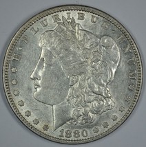 1880 P Morgan circulated silver dollar XF details - £31.97 GBP
