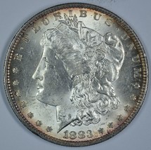 1883 O Morgan circulated silver dollar AU details - $46.00