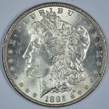 1885 P Morgan circulated silver dollar AU details - $45.00