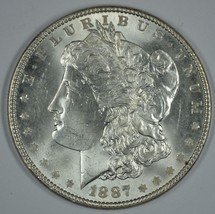 1887 P Morgan silver dollar BU details - $57.50