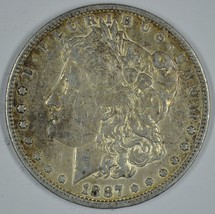 1887 O Morgan circulated silver dollar VF details - £36.34 GBP