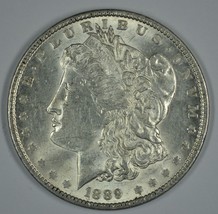 1889 P Morgan circulated silver dollar XF details - $44.00