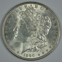 1890 P Morgan circulated silver dollar AU details - $48.50
