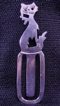 Taxco, Mexican Sterling Silver Cat Bookmark, Handcrafted, Vintage - £24.51 GBP