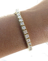 Designer 14k gold Genuine earth mined eye clean 6 - 7cts diamond bracele... - £6,189.00 GBP