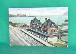 C.N.R.  Railroad Station Port Arthur Ontario Postcard - £8.43 GBP