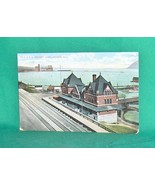 C.N.R.  Railroad Station Port Arthur Ontario Postcard - £8.51 GBP