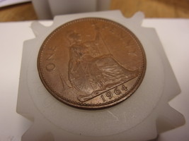 1964 English One Penny UK Large Cent 1c Great Britain! - $318.86 MXN