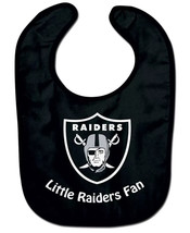 Nfl Las Vegas Raiders Infant Baby All Pro Bib All Black - £9.44 GBP